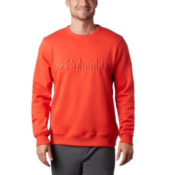 Pánské Mikiny Columbia Logo Fleece Crew Hnědožlutý RLHBXF428